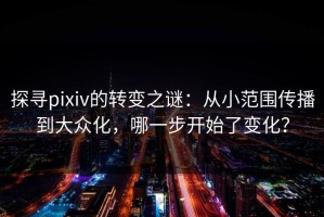 探寻pixiv的转变之谜：从小范围传播到大众化，哪一步开始了变化？