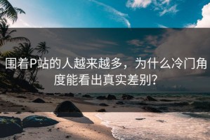 围着P站的人越来越多，为什么冷门角度能看出真实差别？