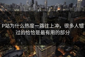 P站为什么热度一路往上冲，很多人错过的恰恰是最有用的部分