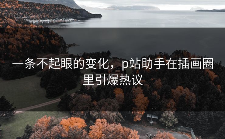 一条不起眼的变化,p站助手在插画圈里引爆热议 一条不起眼的变化,p站助手在插画圈里引爆热议